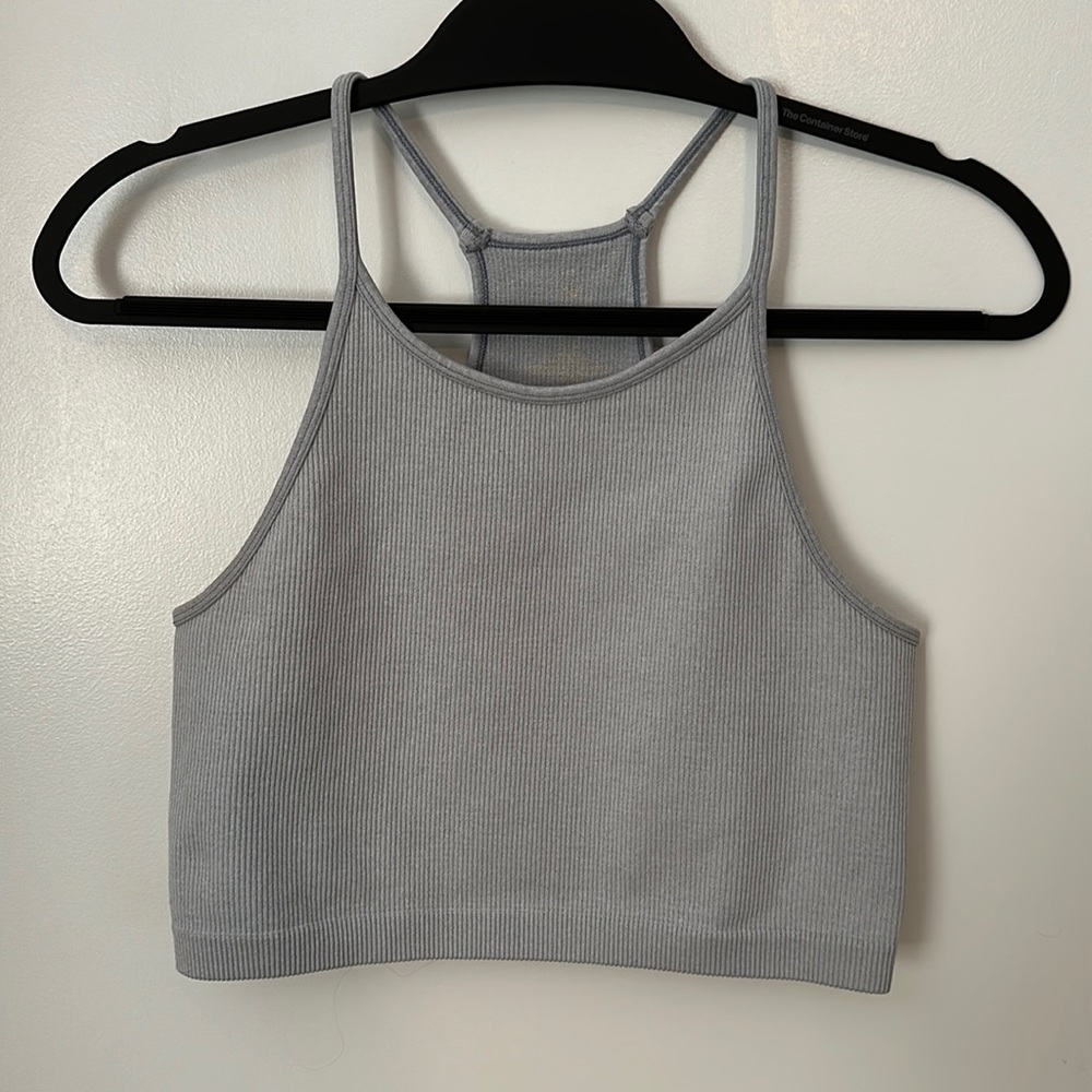 Altar’d State Revival ribbed tank top- light grey